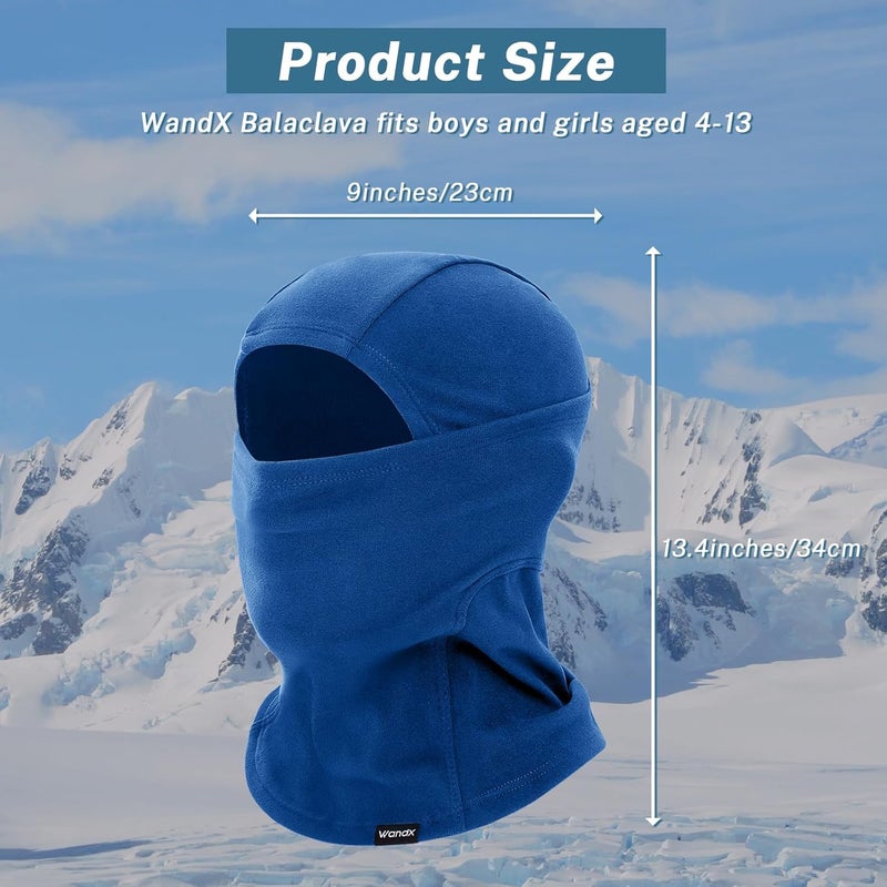 Wandx Winter Balaclava Ski Mask for Kids Windproof Ski Face Neck Warmer for Cold Weather Winter Outdoor Sports - Image 2